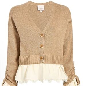 Cinq à Sept Beige Knit Atley Cardigan